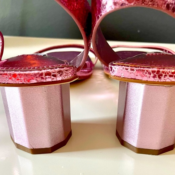 Steve Madden Pink Heels Sandals. New. Size 8.5 Taylor Barbie Fairy Cocktail - Picture 3 of 4